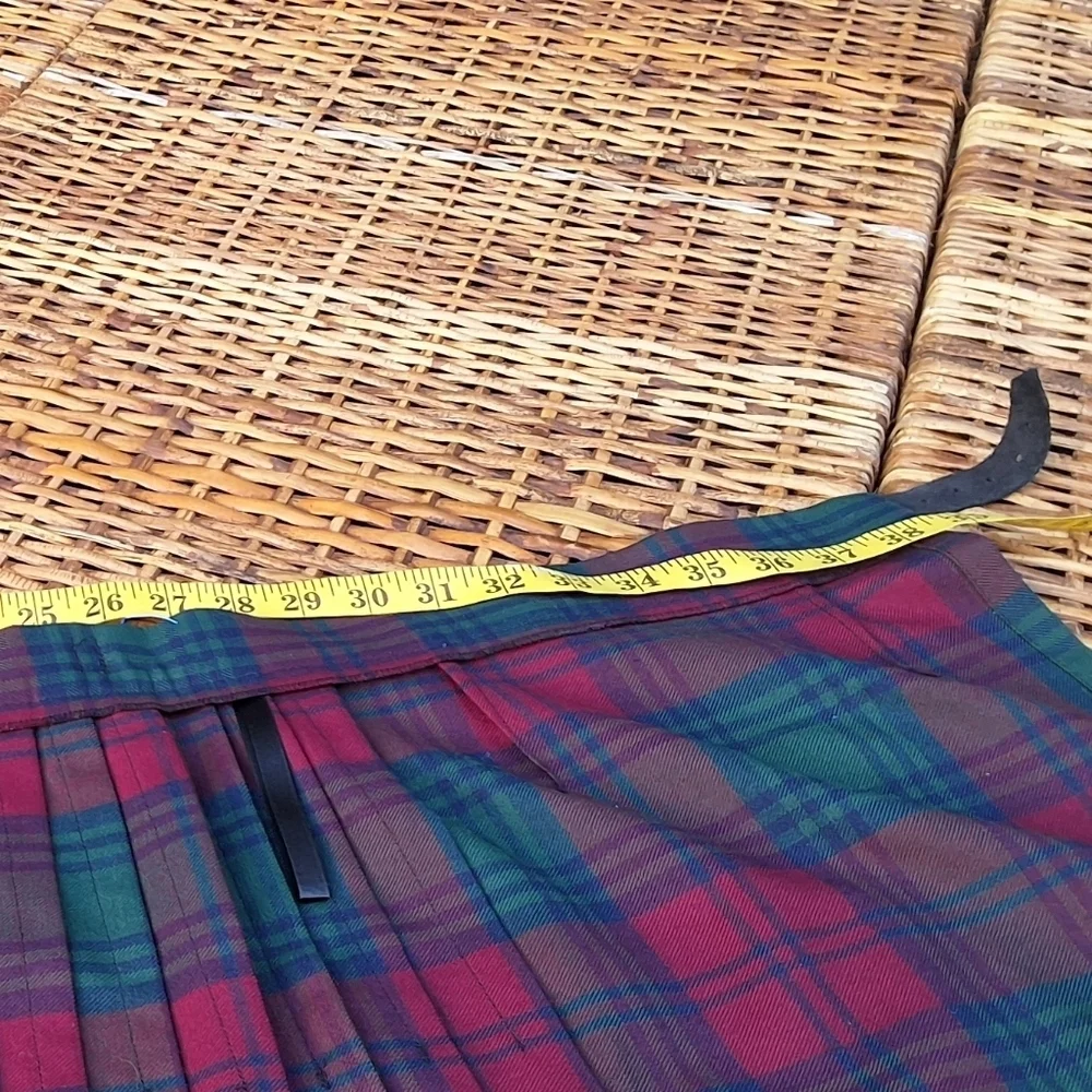 James Pringle Weavers True Tartan Wool Blend Skirt/ Kilt 10 NWT